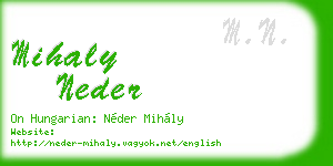 mihaly neder business card